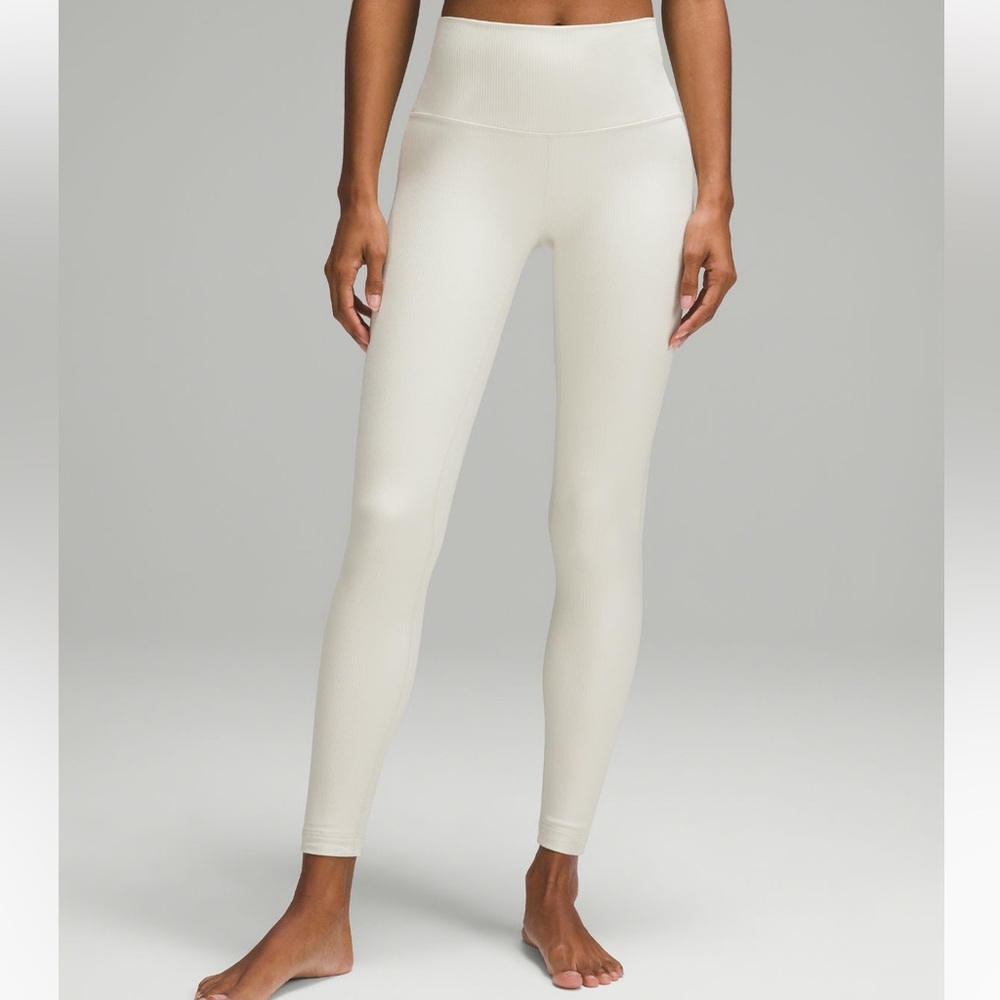 Lululemon align high rise ribbed pant 28” shine